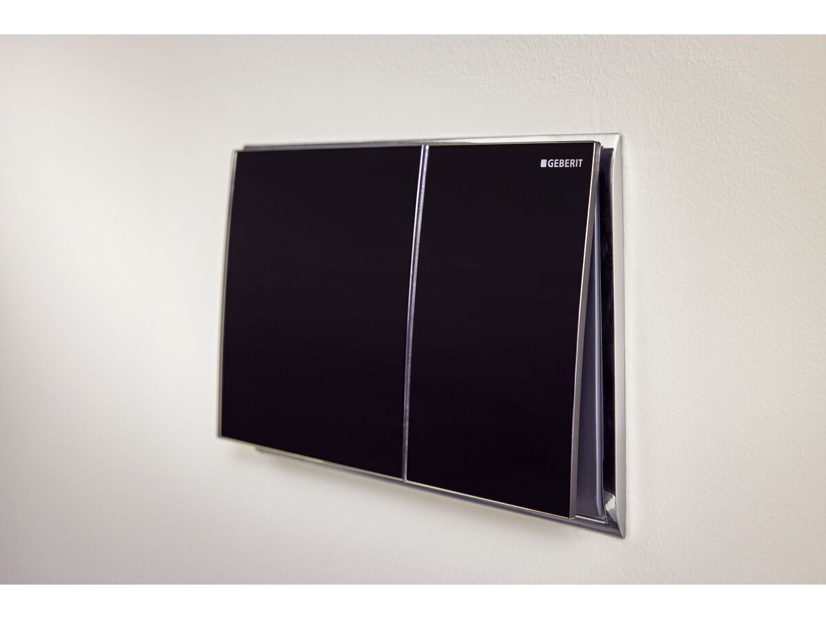 Reece Geberit Sigma 70 Flush Button Cover Frame Black Chrome