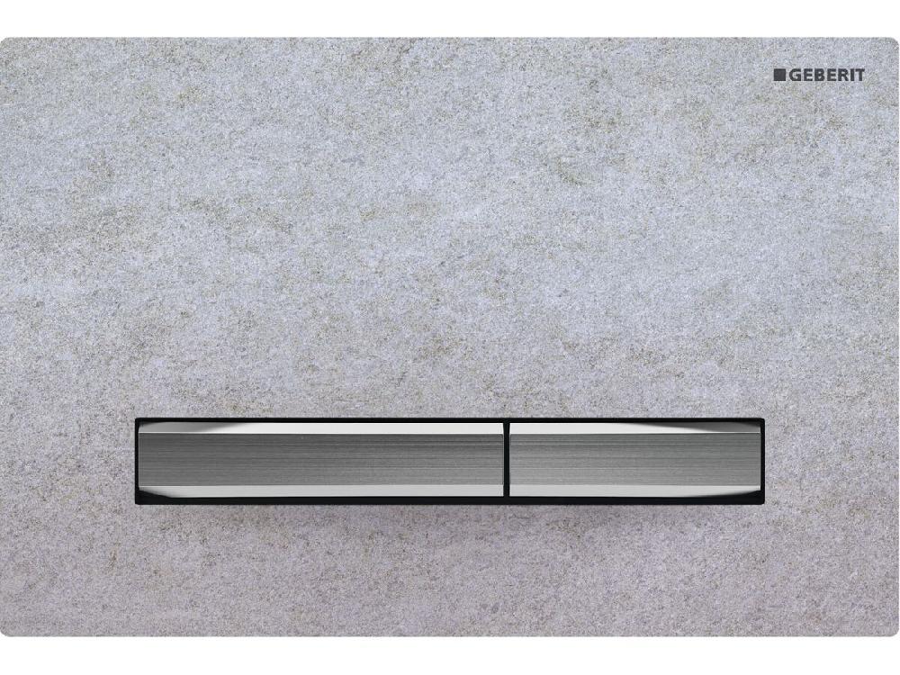 reece Geberit Sigma50 Dual Flush Button Concrete Look/Chrome