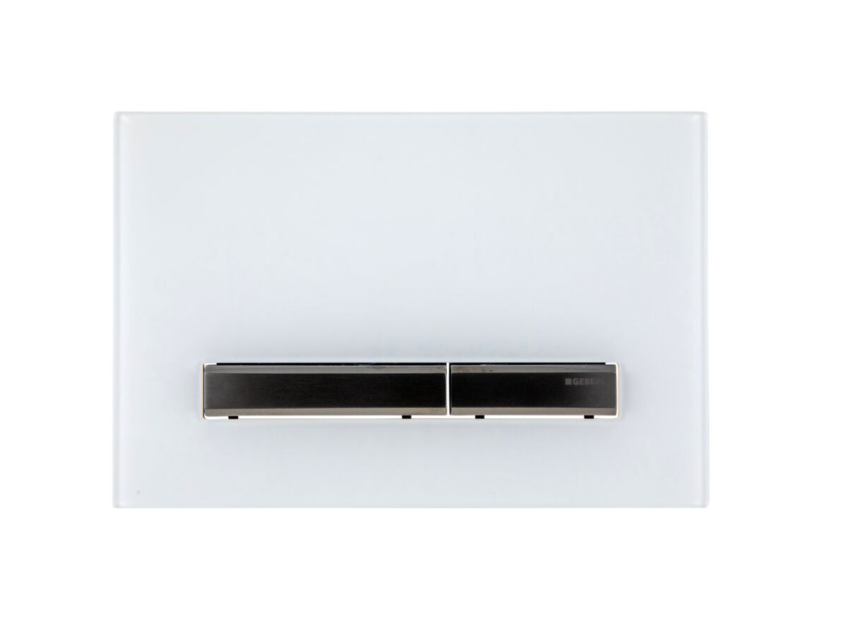 reece Geberit Sigma50 Dual Flush Button White/Black Chrome
