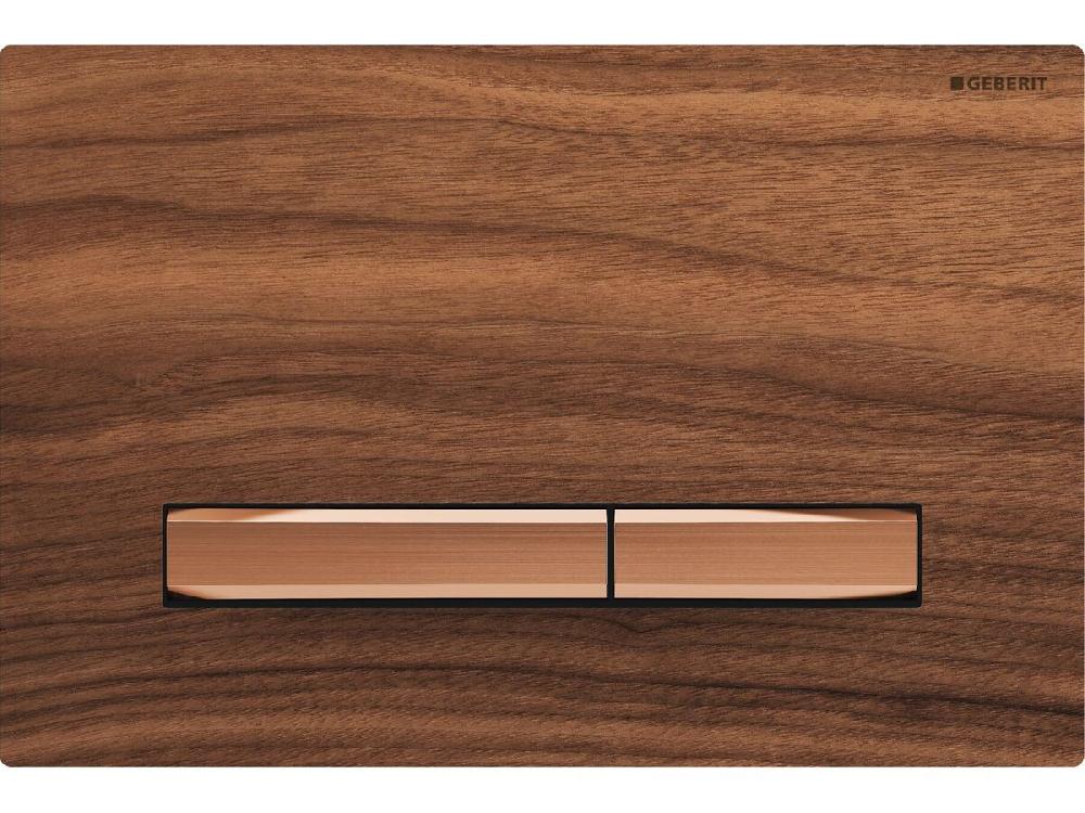 reece Geberit Sigma50 Dual Flush Button Wood/Red Gold