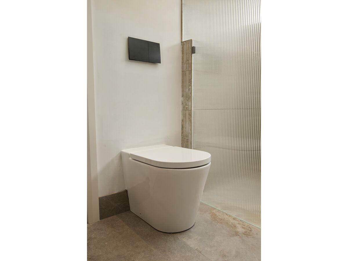Reece Geberit Sigma70 Dual Flush Button Black Chrome Easy Clean Coating