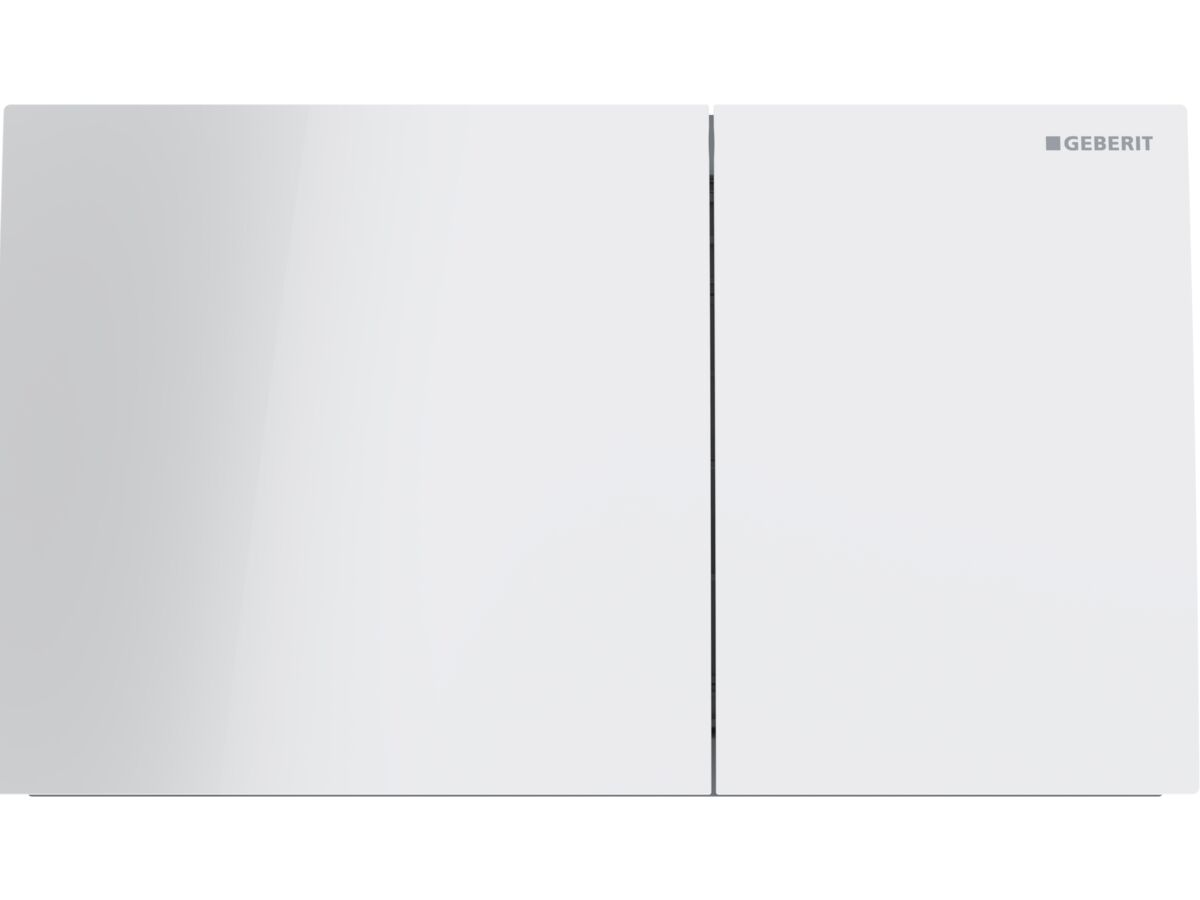 reece Geberit Sigma70 Dual Flush Button White Glass