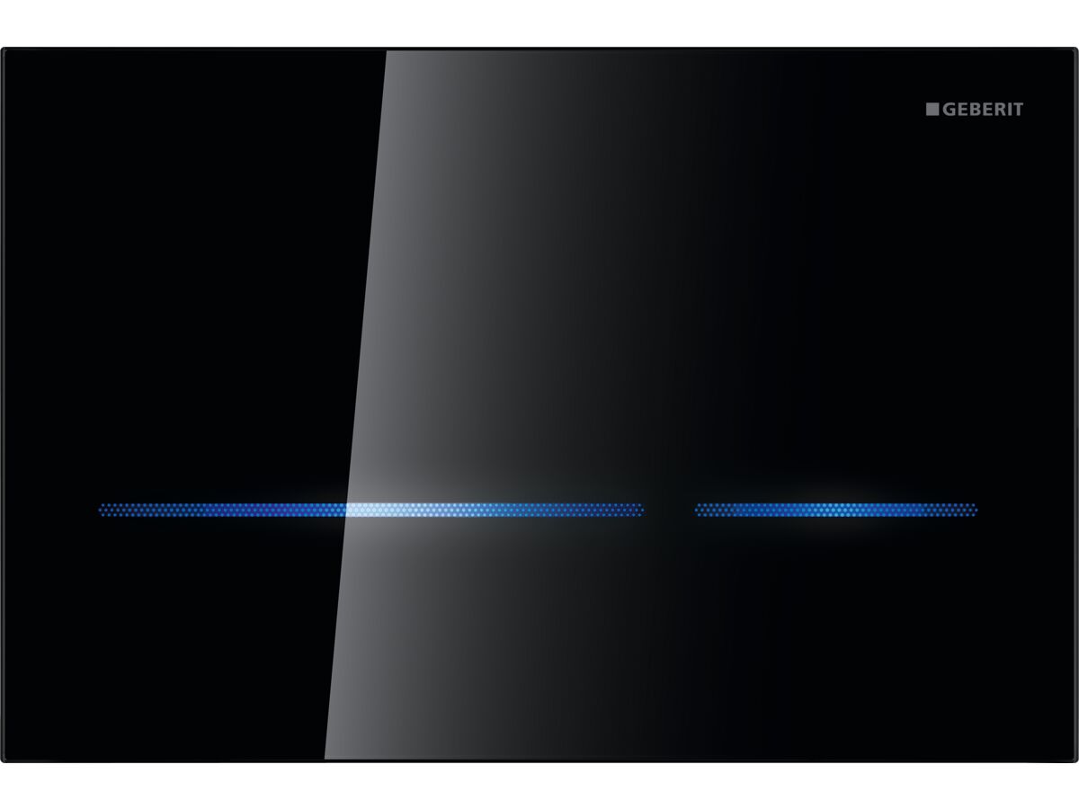reece Geberit Sigma80 Bluetooth Sensor Plate with Install Set Black Glass reece Geberit Sigma80 Bluetooth Sensor Plate with Install Set Black Glass