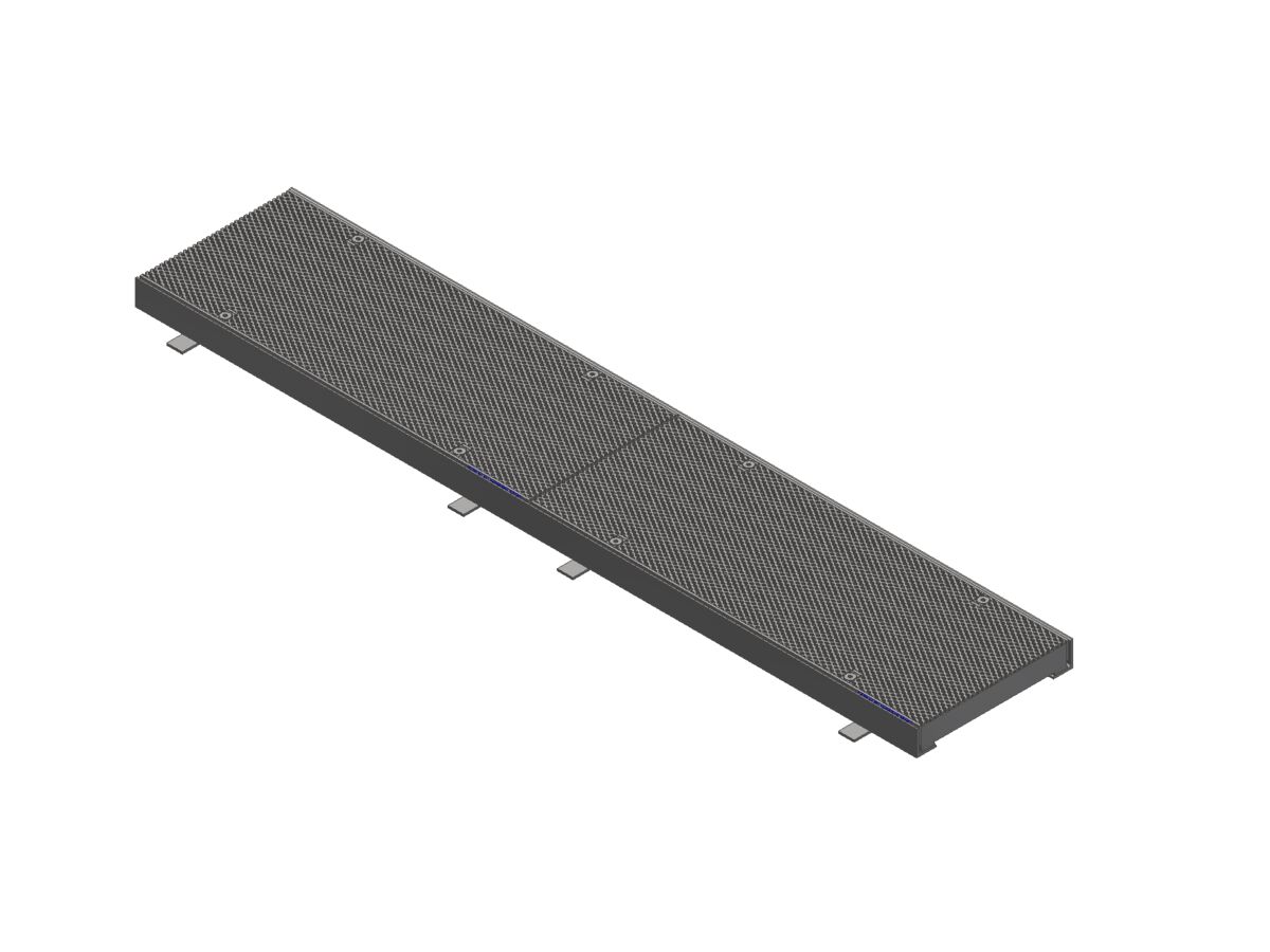 reece GMS Boltdown Heel Guard Trench Grate & Frame Class D Clear Opening 300mm x 2mtr