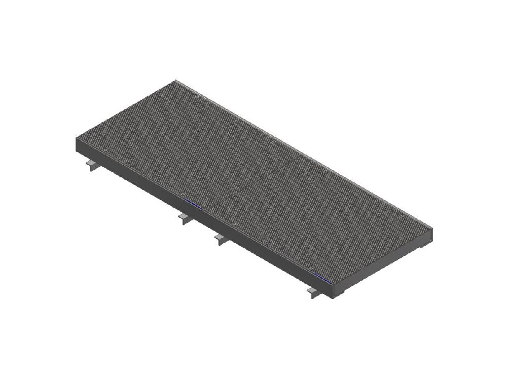 reece GMS Boltdown Heel Guard Trench Grate & Frame Class D Clear Opening 600mm x 2mtr