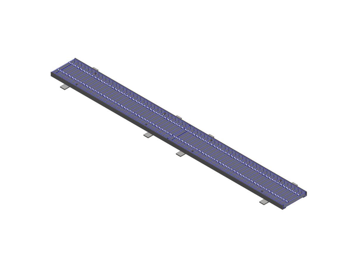reece GMS Boltdown Trench Grate & Frame Class B Clear Opening 150mm x 2mtr