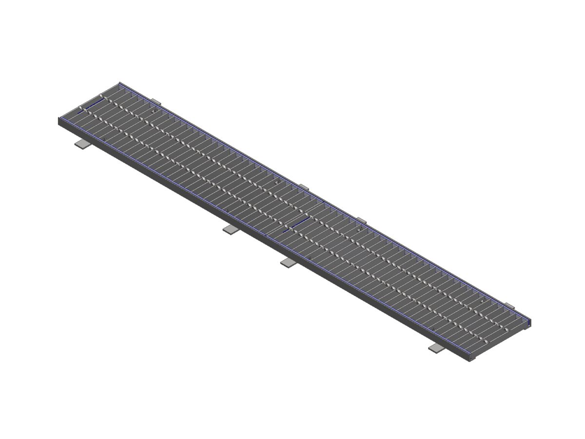 reece GMS Boltdown Trench Grate & Frame Class B Clear Opening 240mm x 2mtr