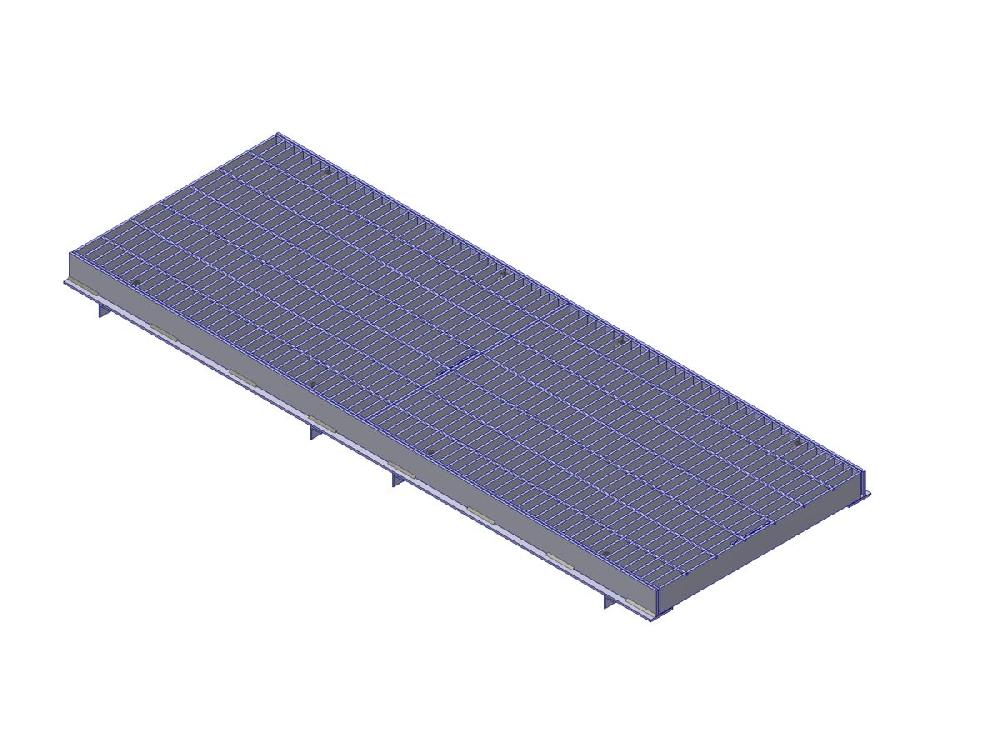 reece GMS Boltdown Trench Grate & Frame Class D Clear Opening 600mm x 2mtr