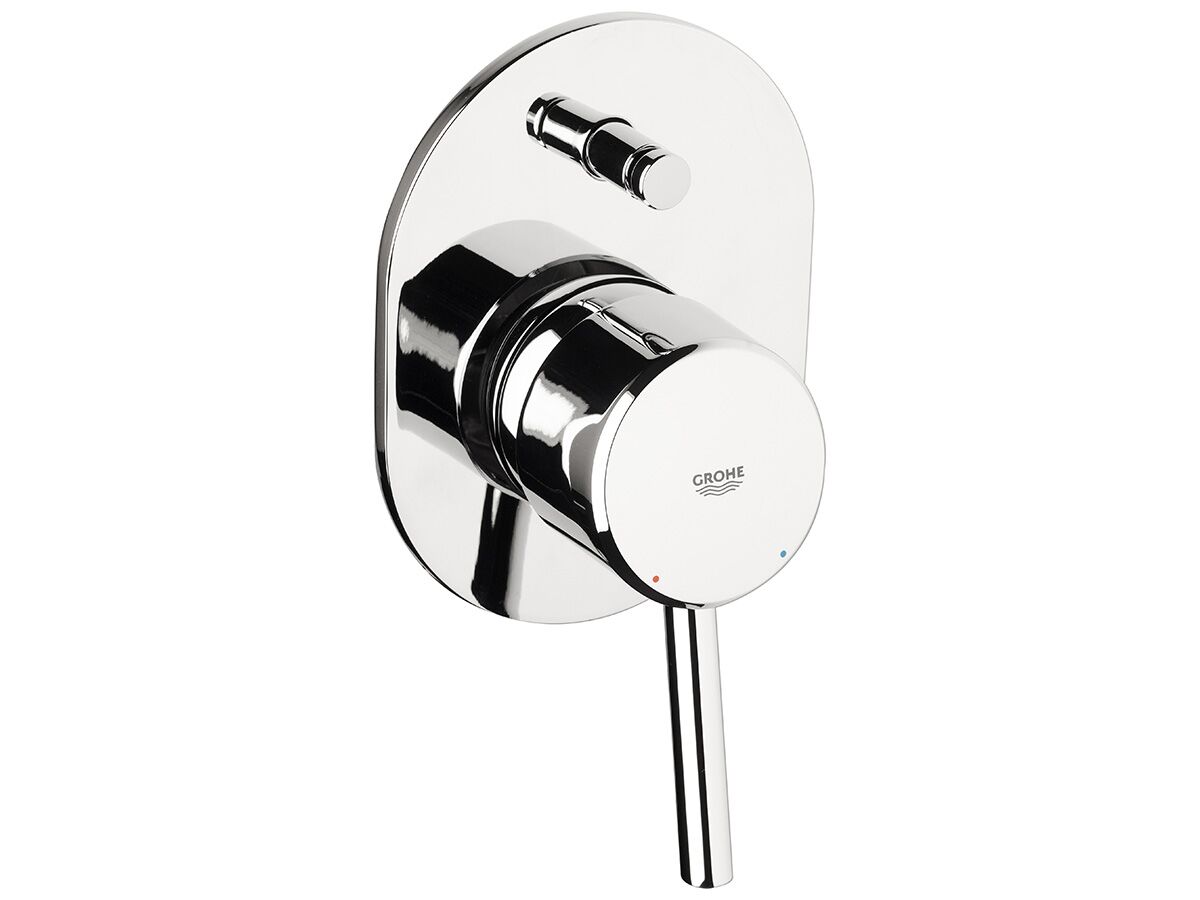 reece GROHE Concetto Shower / Bath Mixer Tap with Diverter Front of Wall Trim Set Only Chrome