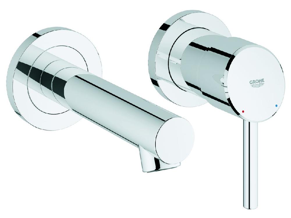 reece GROHE Concetto Wall Bath Mixer Tap Front of Wall Trim Set Only Chrome