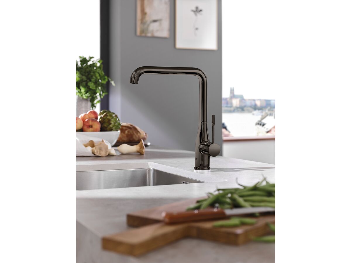 Reece GROHE Essence New Gooseneck Sink Mixer Hard Graphite (4 Star)