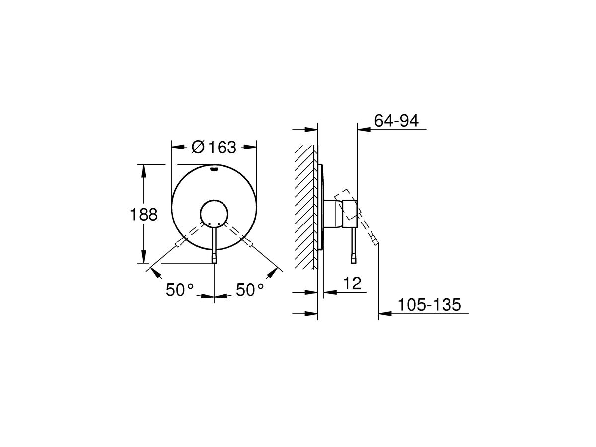 Reece GROHE Essence New Shower / Bath Mixer Tap Brushed Cool Sunrise