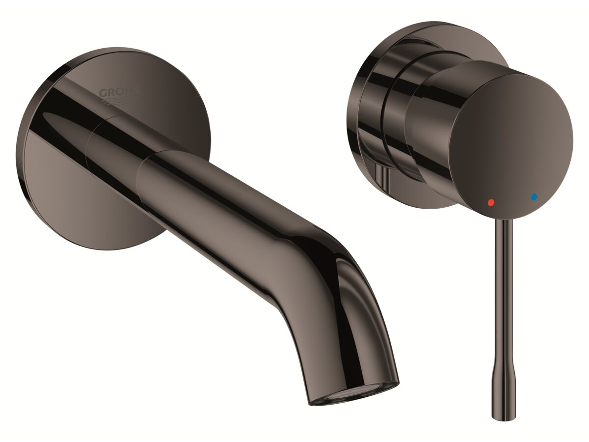 reece GROHE Essence New Wall Basin Mixer Tap 180mm Front of Wall Trim Set Only Hard Graphite (5 Star)