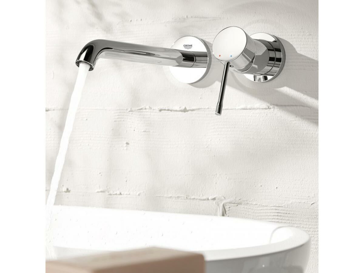 Reece GROHE Essence New Wall Basin Mixer Tap Set 180mm Front Of Wall Trim Set Only Chrome (5 Star)