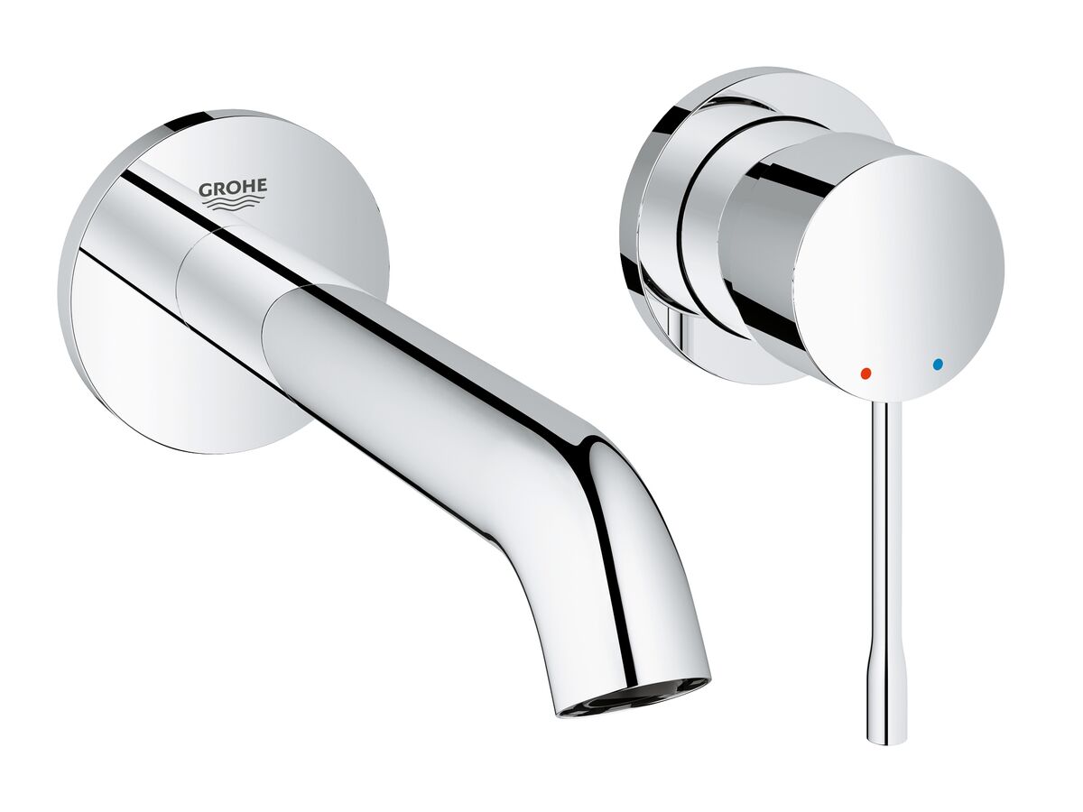 reece GROHE Essence New Wall Basin Mixer Tap Set 180mm Front of Wall Trim Set Only Chrome (5 Star)