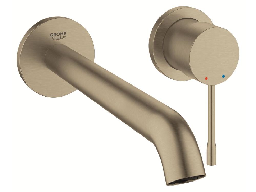 reece GROHE Essence New Wall Basin Mixer Tap Set 230mm Brushed Nickel (5 Star)