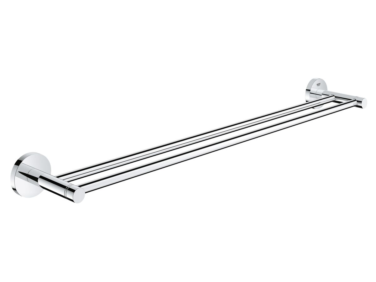 reece GROHE Essentials Accessories Double Towel Rail 600mm Chrome