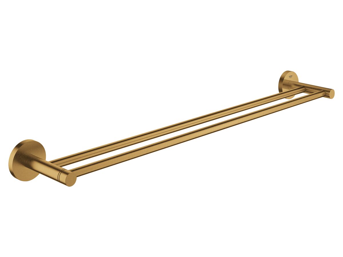 reece GROHE Essentials Accessories Double Towel Rail 600mm Brushed Cool Sunrise
