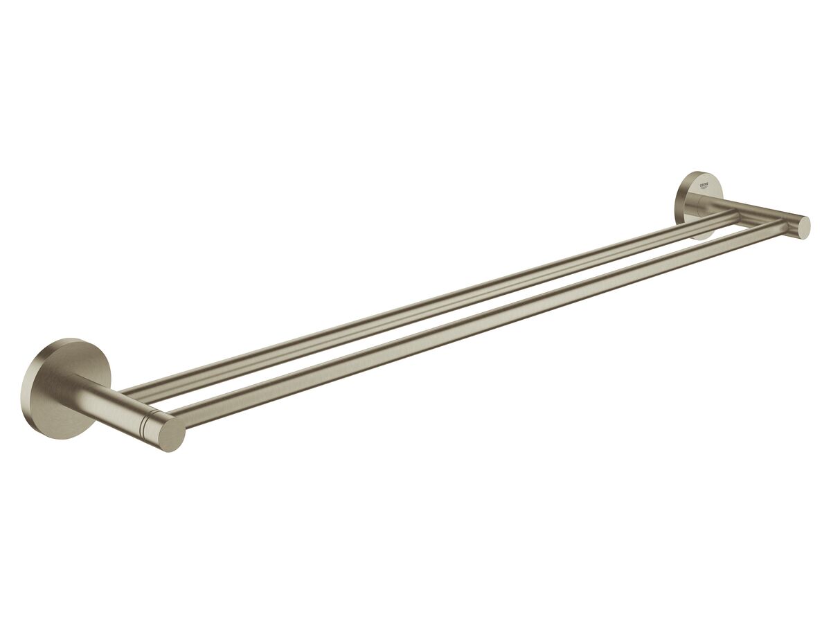 reece GROHE Essentials Accessories Double Towel Rail 600mm Brushed Nickel