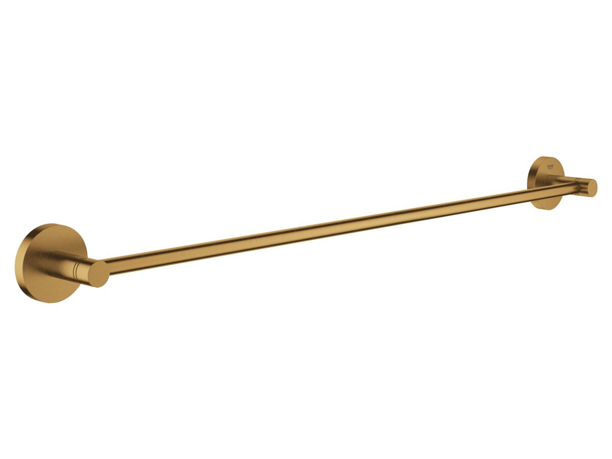 reece GROHE Essentials Accessories Single Towel Rail 600mm Brushed Cool Sunrise