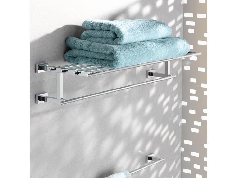 Reece GROHE Essentials Cube Accessories Multi-Towel Rack 600mm Chrome
