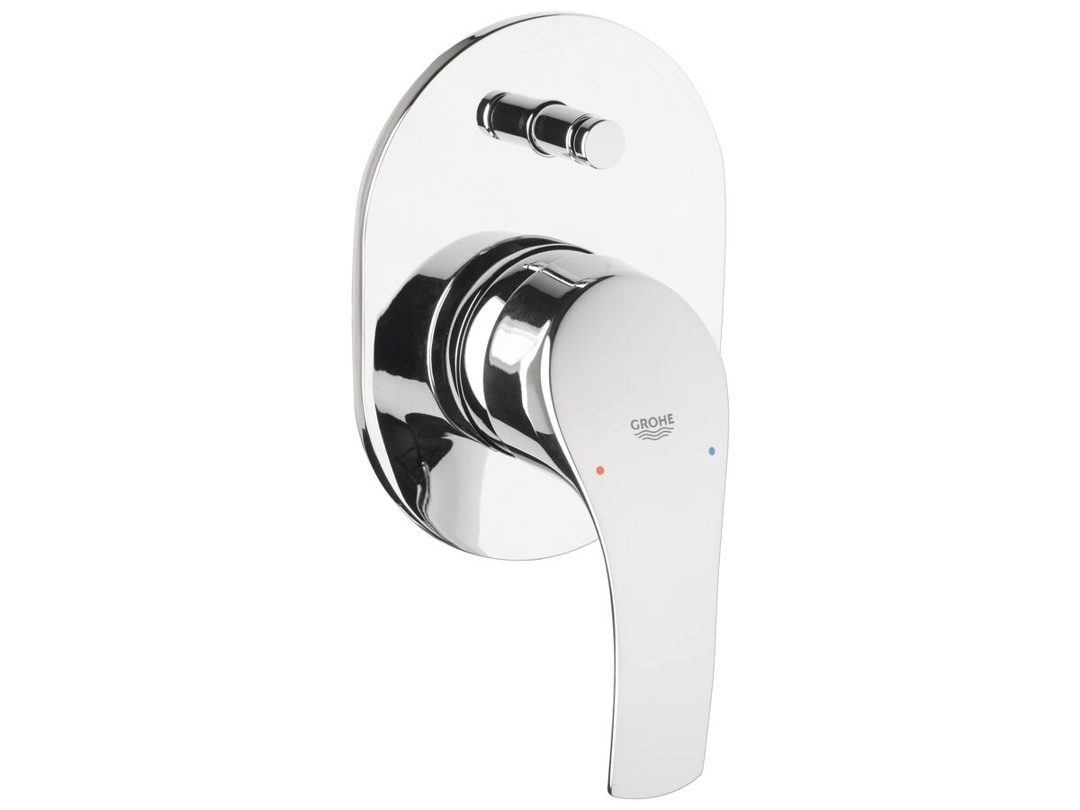 Reece GROHE Eurosmart New Shower / Bath Mixer Tap With Diverter Front Of Wall Trim Set Only Chrome