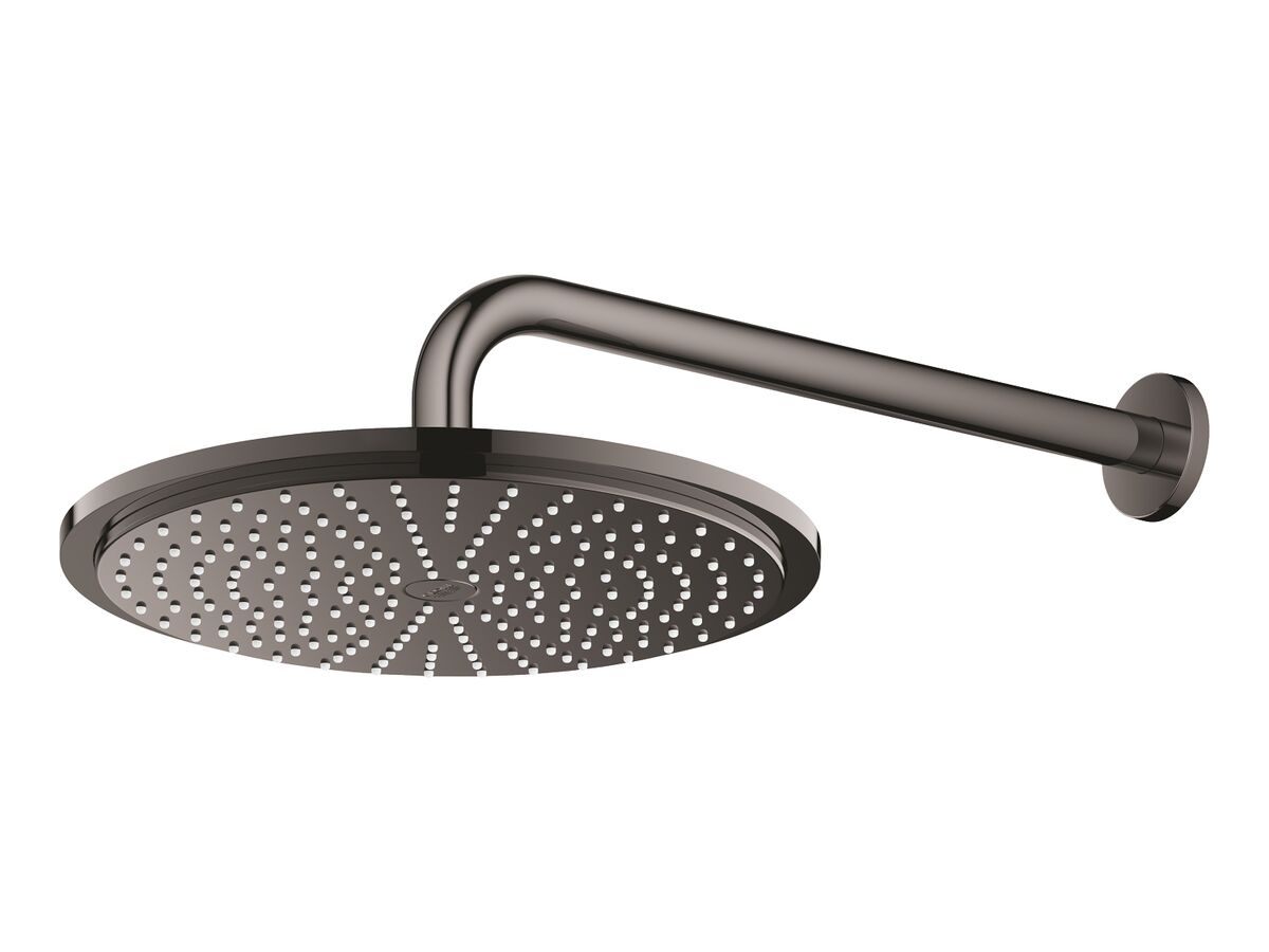 Reece GROHE Rainshower Cosmo Overhead Wall Shower 310mm Hard Graphite (3 Star)