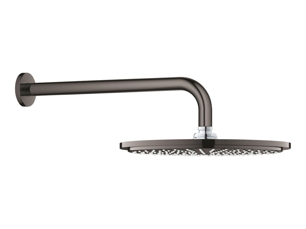 reece GROHE Rainshower Cosmo Overhead Wall Shower 310mm Hard Graphite (3 Star)