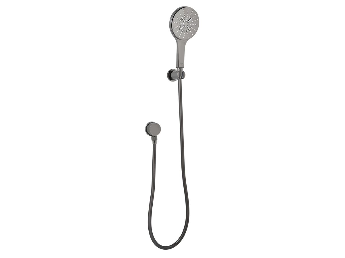 reece GROHE Rainshower SmartActive Round Handshower with Elbow Hard Graphite (3 Star)