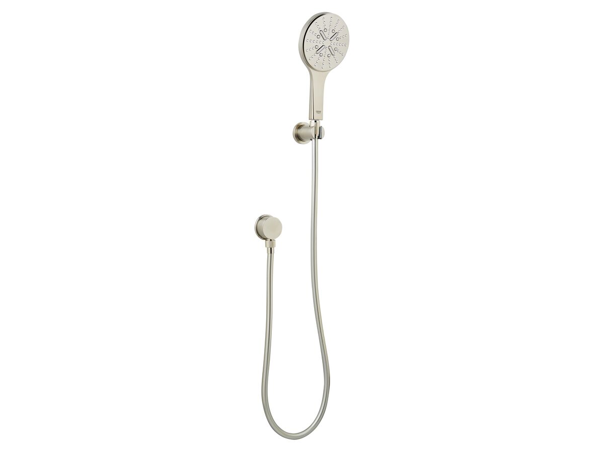 reece GROHE Rainshower SmartActive Round Handshower with Elbow Brushed Nickel (3 Star)