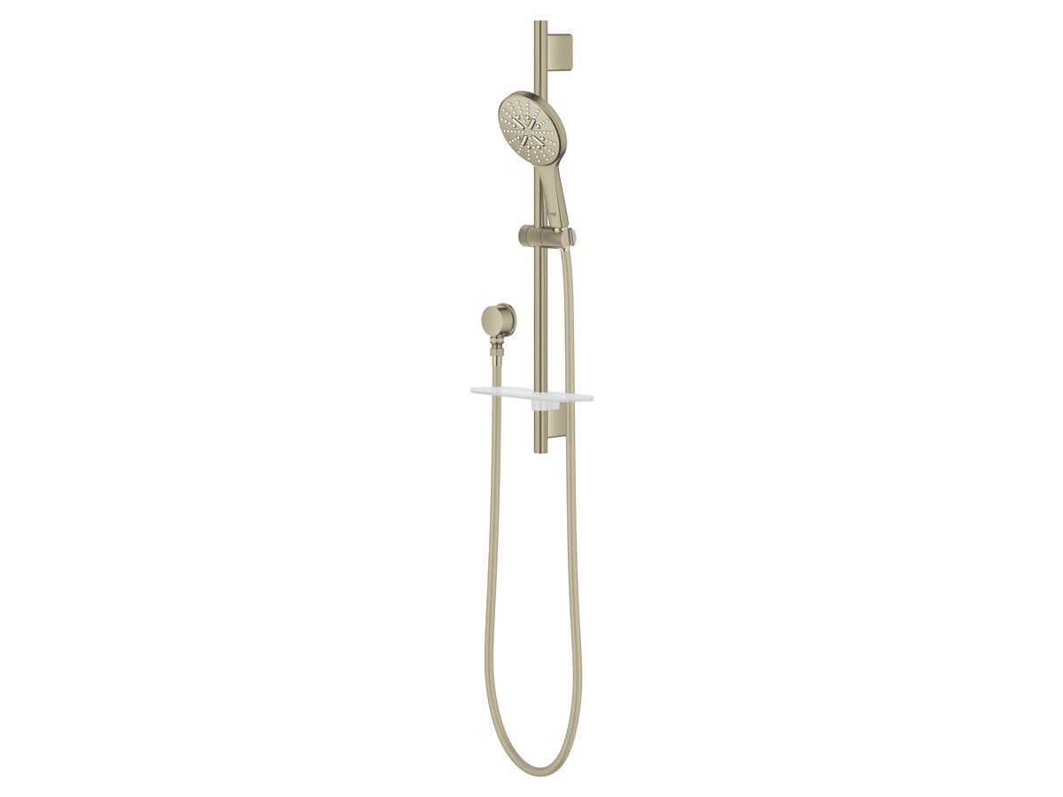 Reece GROHE Rainshower SmartActive Single Rail Shower Round With Wall Water Inlet Brushed Nickel (3 Star)