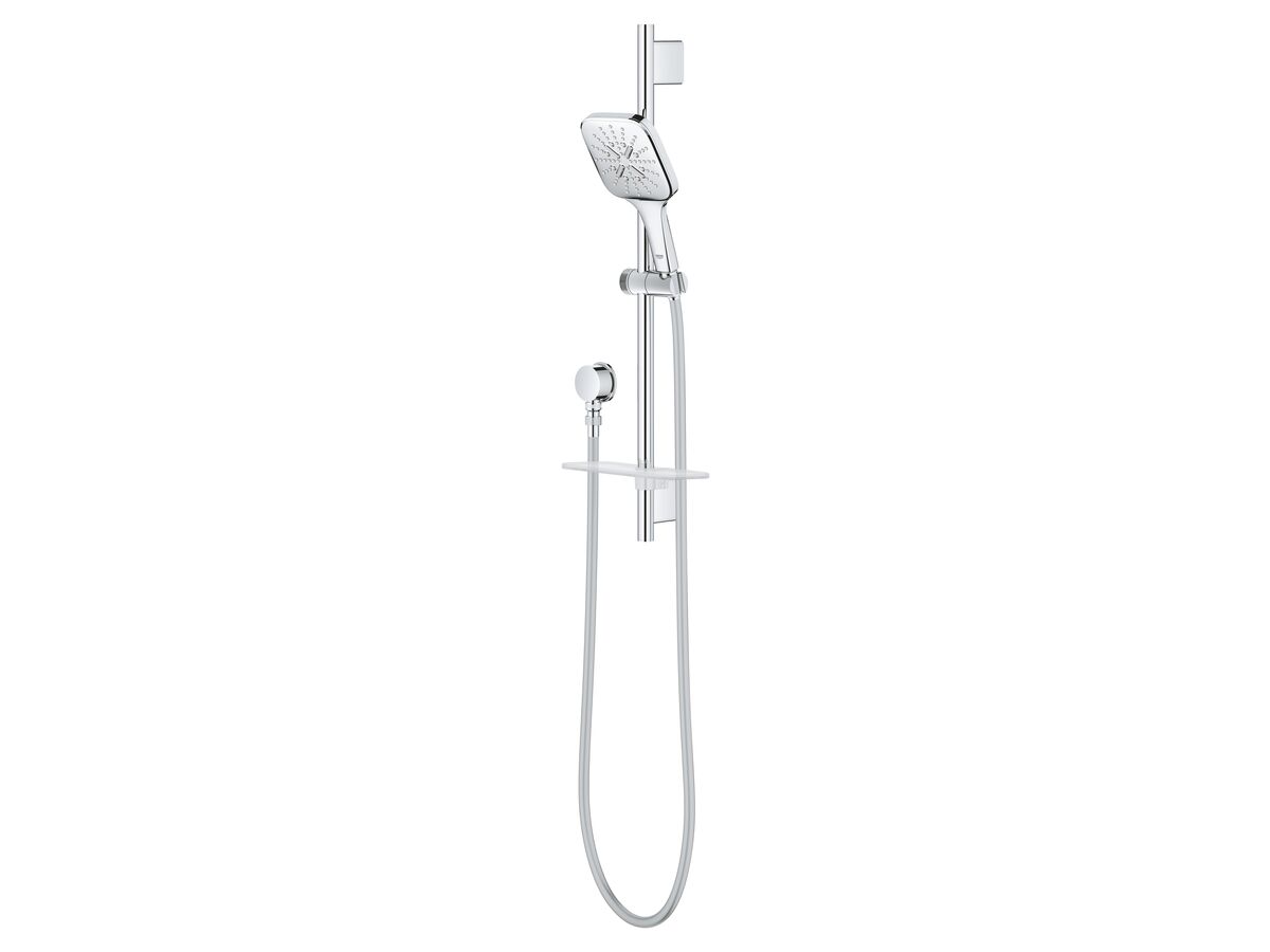 Reece GROHE Rainshower SmartActive Single Rail Shower Square With Wall Water Inlet Chrome (3 Star)