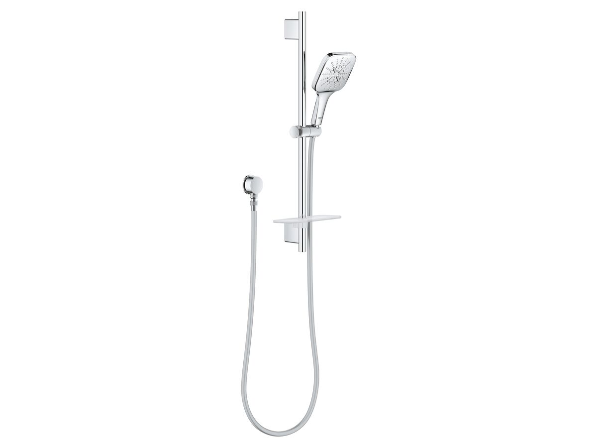 reece GROHE Rainshower SmartActive Single Rail Shower Square with Wall Water Inlet Chrome (3 Star)
