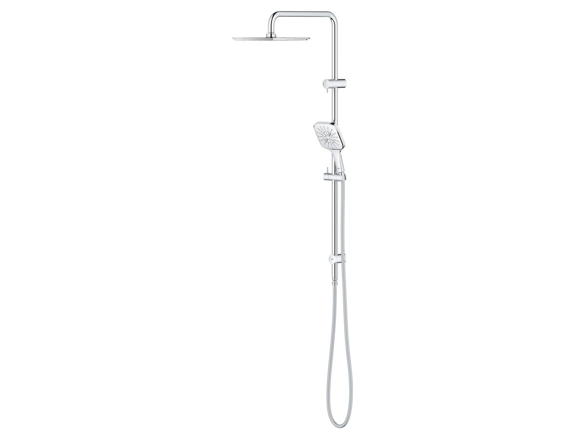 Reece GROHE Rainshower SmartActive Twin Rail Shower Square With Top Rail Water Inlet Chrome (3 Star)