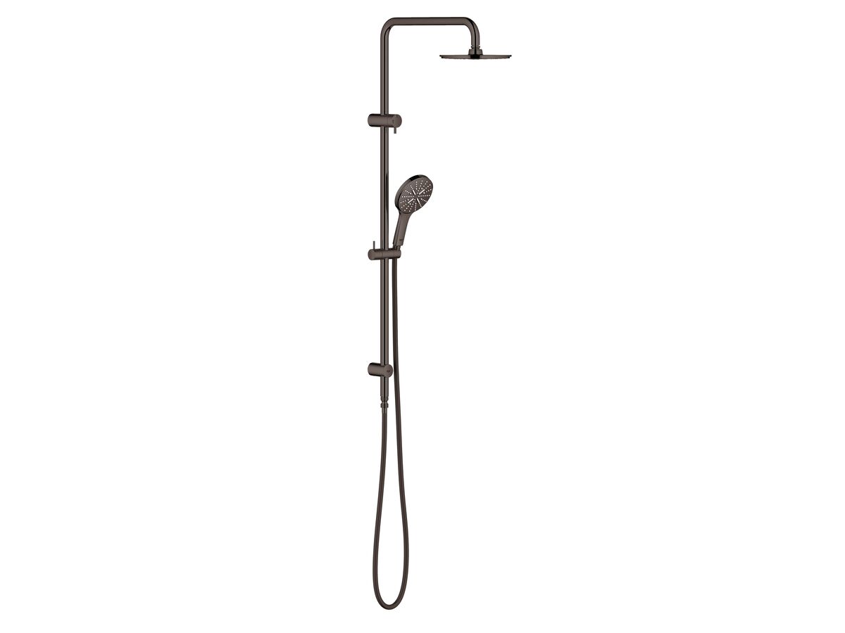 reece GROHE SmartActive Twin Rail Shower Round Hard Graphite (3 Star)