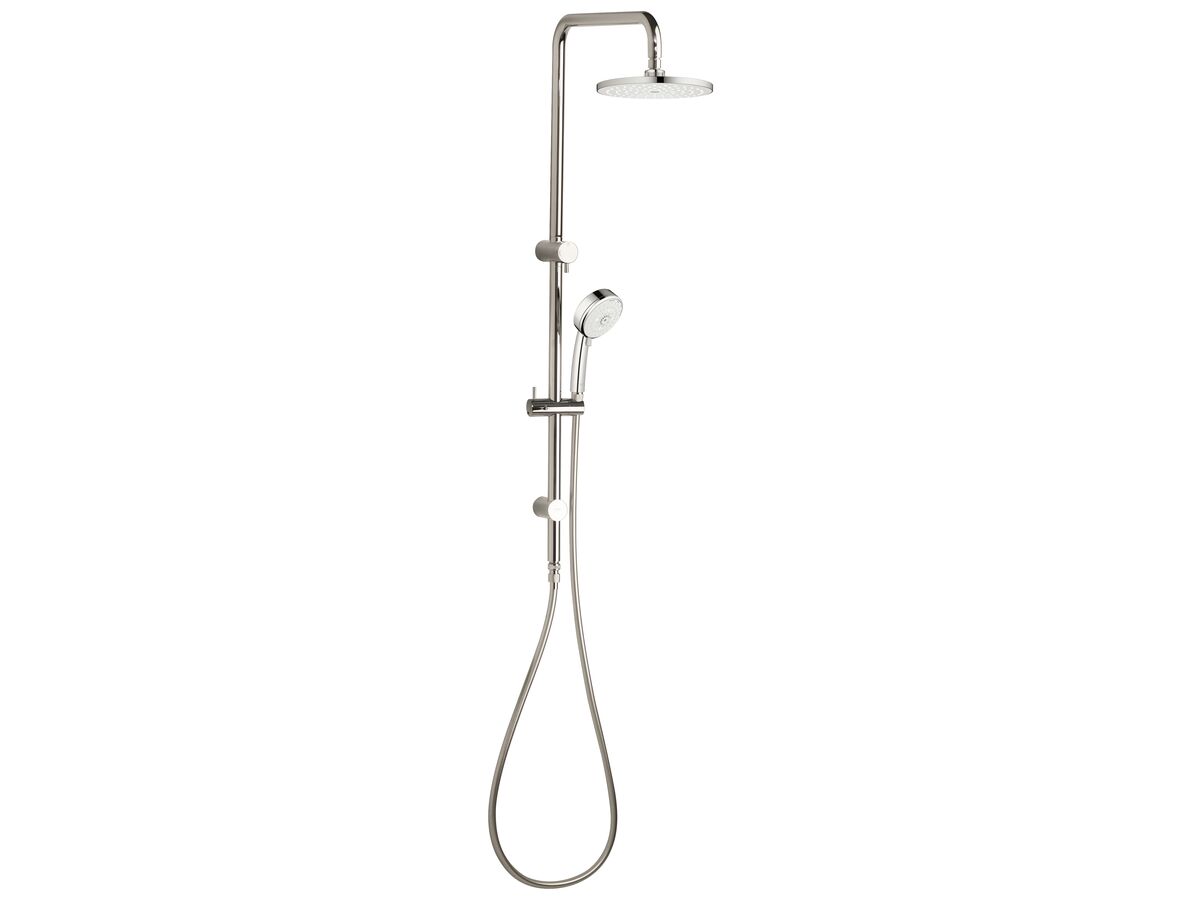 reece GROHE Tempesta Cosmo Twin Shower with Top Rail Water Inlet White / Chrome (4 Star)