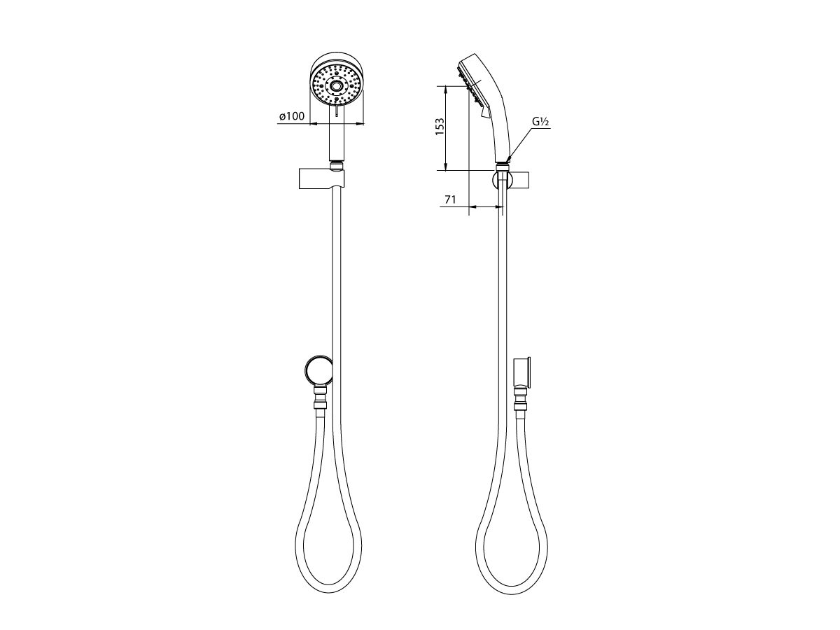 Reece GROHE Tempesta Cosmopolitan 100mm Handshower With Elbow 4 Function White (4 Star)