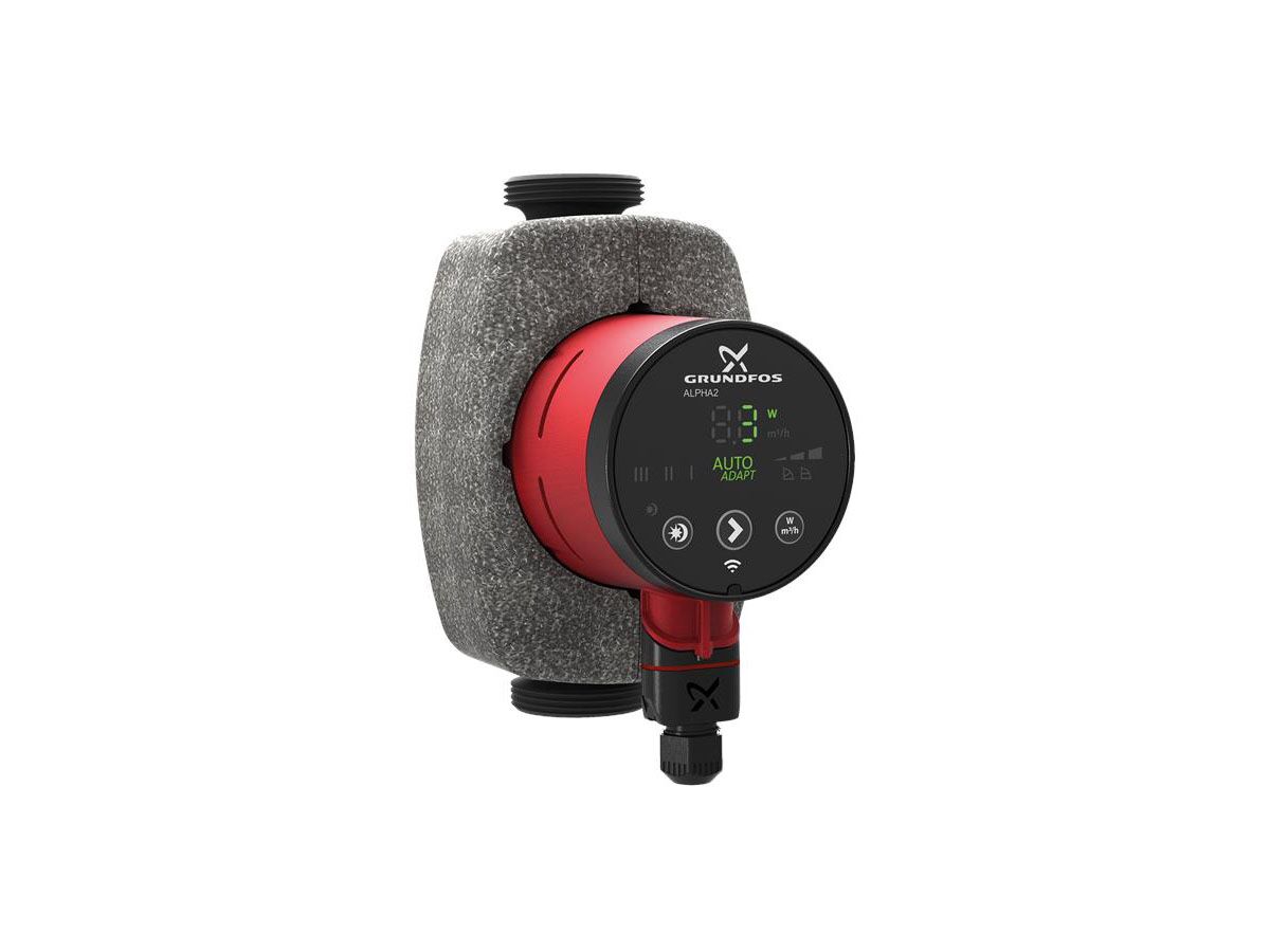 reece Grundfos Alpha2 25-60N CI HWC - Multi-Speed - Cast Iron Hot Water Circulator