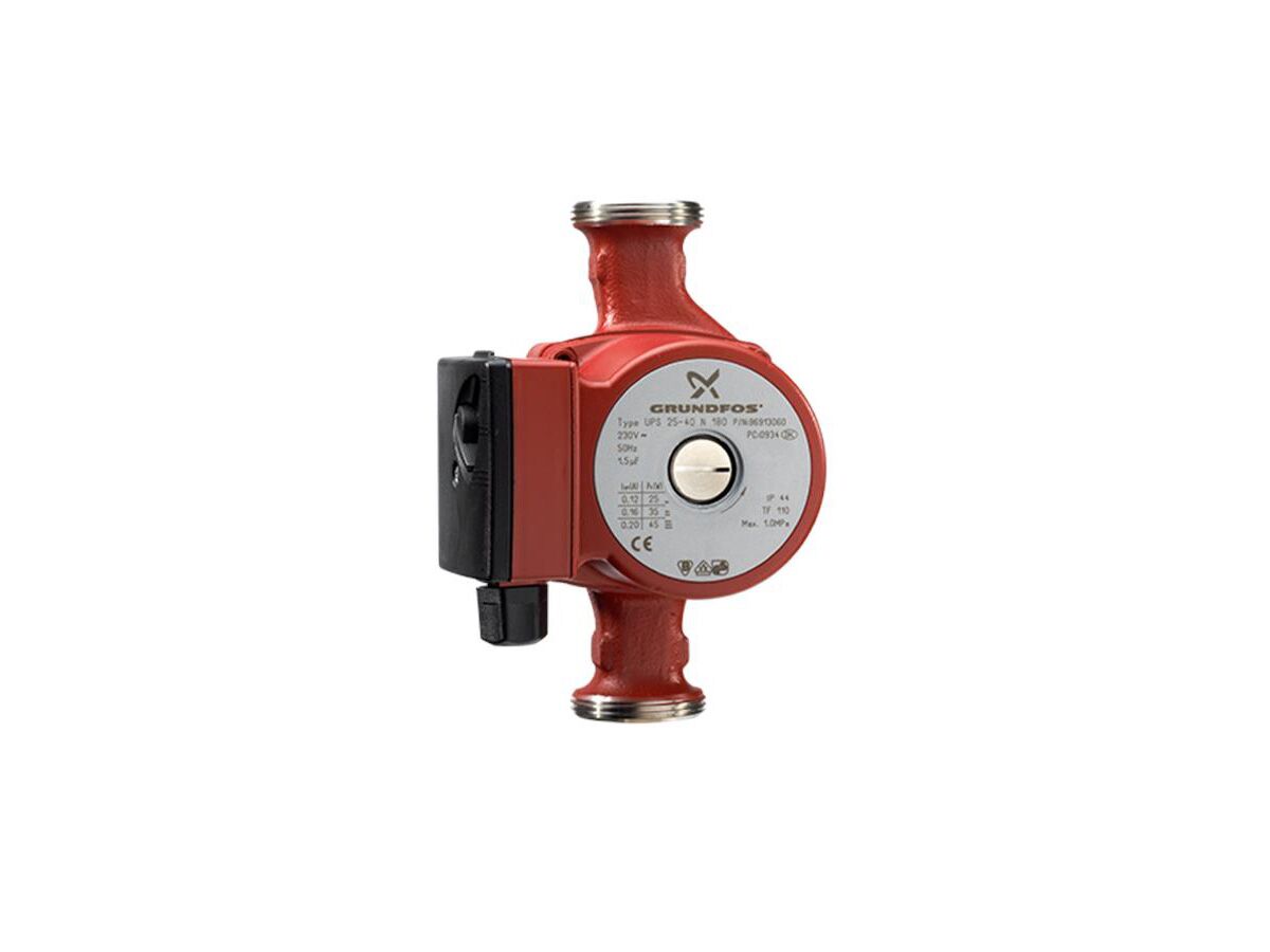 reece Grundfos UPS 25-60 N 1Ph Three Speed Stainless Steel Hot Water Circulator Pump
