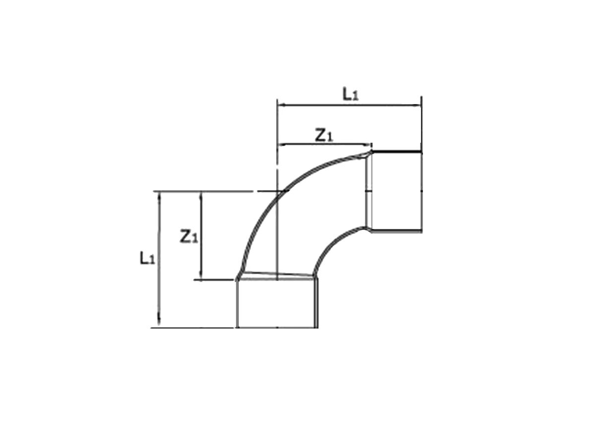 Reece Henry K65 Copper Elbow 90 Degree Elbow (Female) 1 5/8"