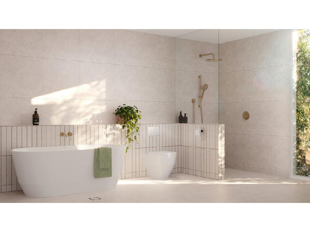 Reece Hideaway+ Rectangle Button/Plate Inwall ABS Gloss White