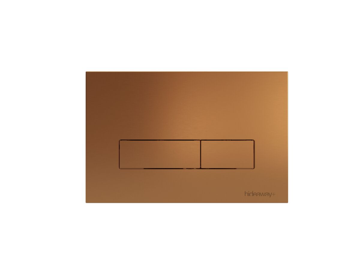 reece Hideaway+ Rectangle Button/Plate Inwall Metal Brushed Bronze