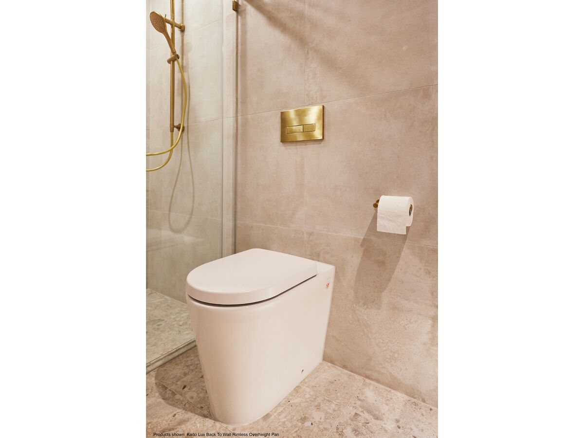 Reece Hideaway+ Rectangle Button/Plate Inwall Metal Brushed Gold