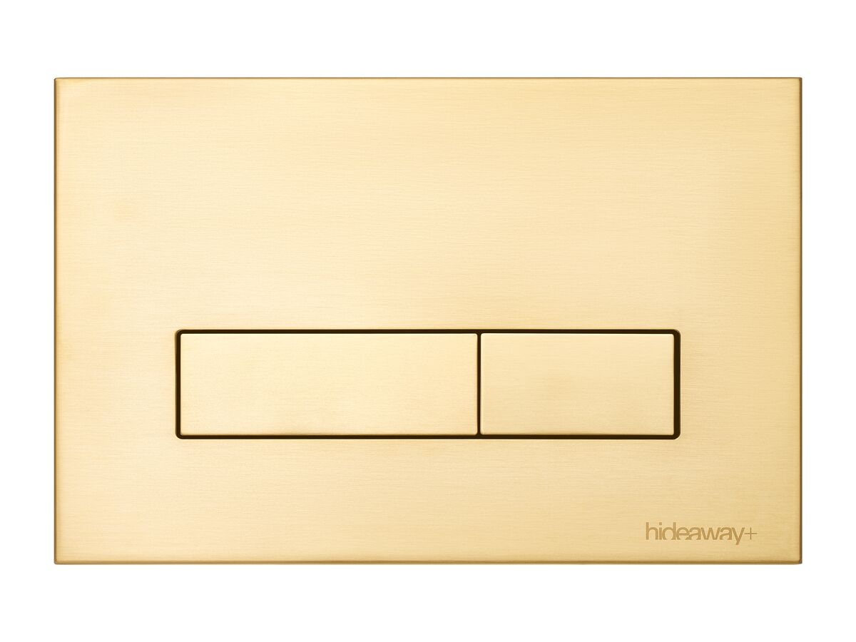 reece Hideaway+ Rectangle Button/Plate Inwall Metal Brushed Gold