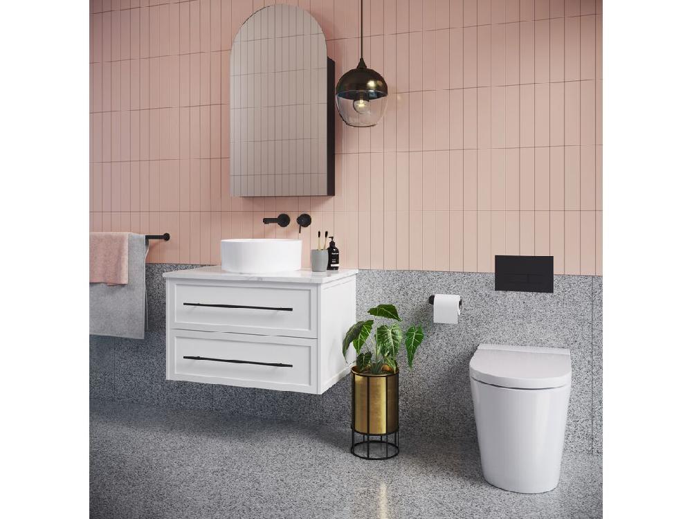 Reece Hideaway+ Rectangle Button/Plate Inwall Metal Matte Black