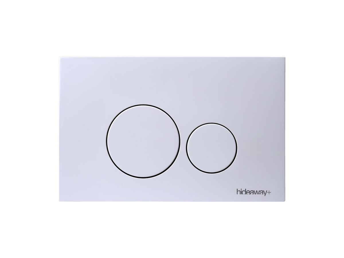 reece Hideaway+ Round Button/Plate Inwall ABS Gloss White reece Hideaway+ Round Button/Plate Inwall ABS Gloss White