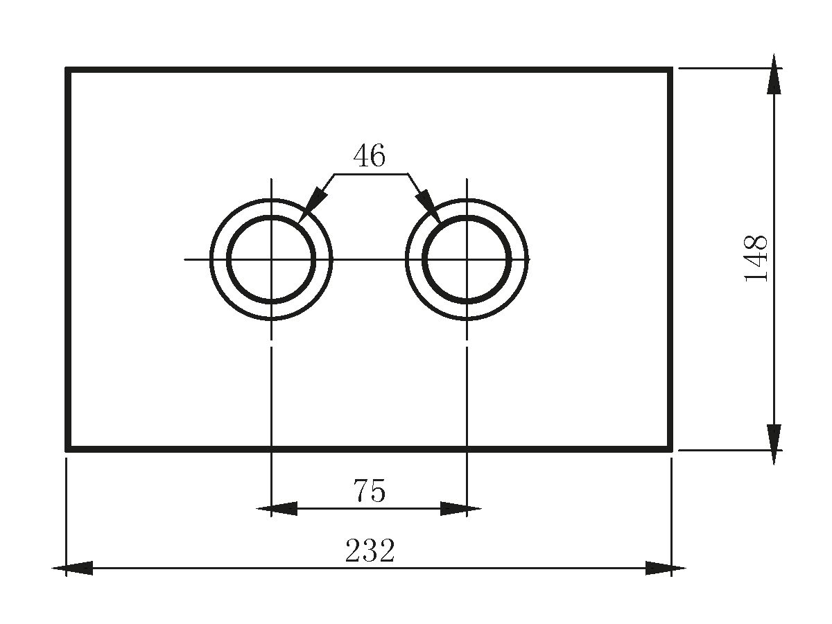 Reece Hideaway+ Round Button/ Plate Inwall Glass Black Chrome