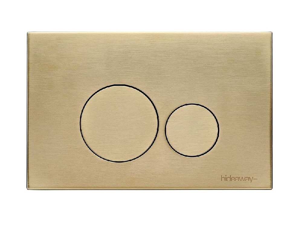 reece Hideaway+ Round Button/Plate Inwall Metal Brushed Brass