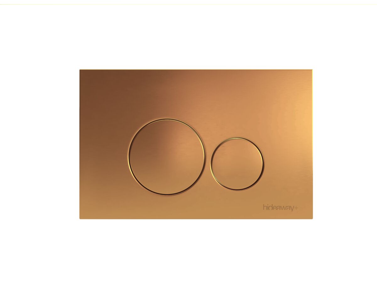 reece Hideaway+ Round Button/Plate Inwall Metal Brushed Bronze