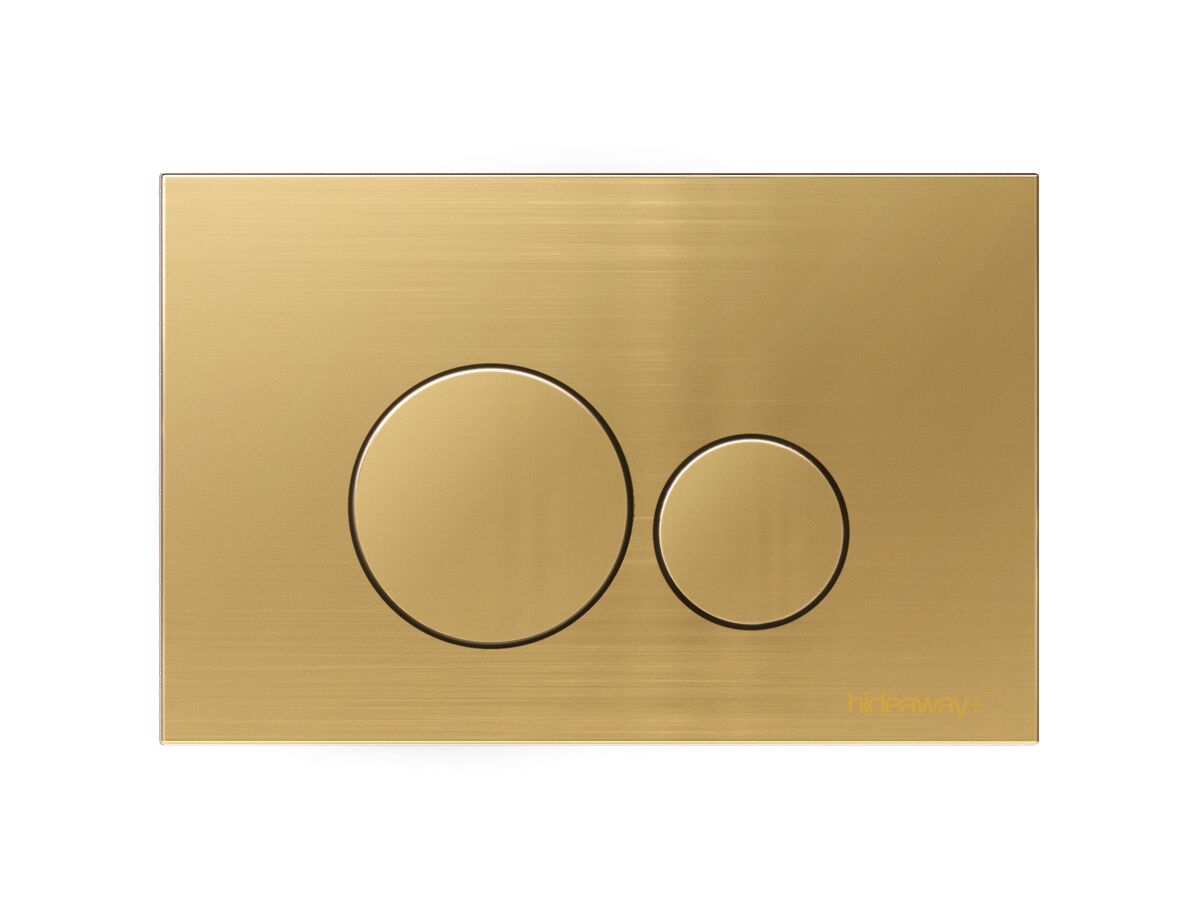 reece Hideaway+ Round Button/Plate Inwall Metal Brushed Gold